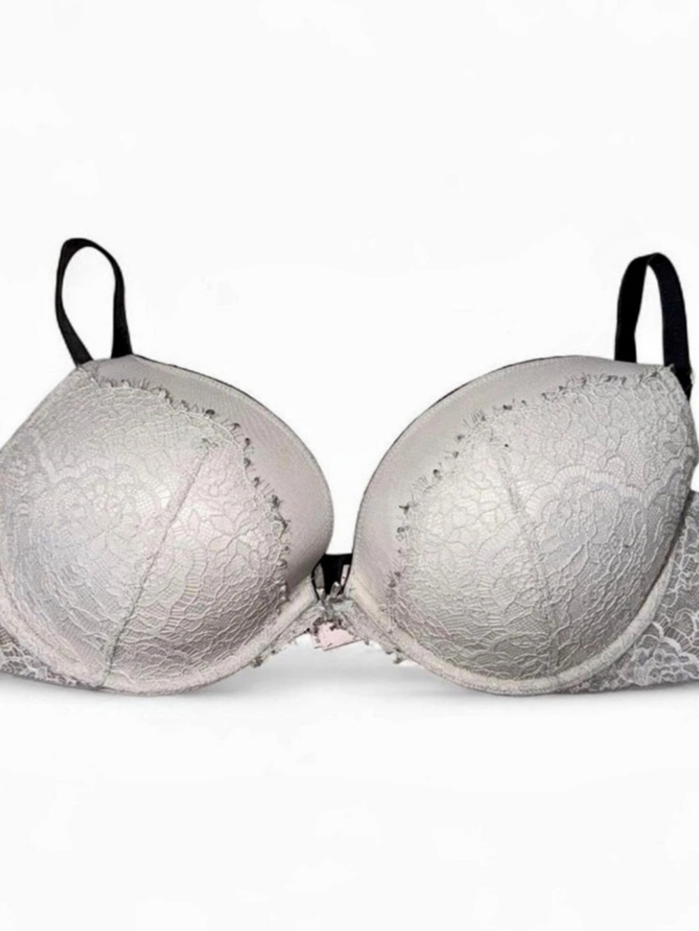 Victoria's Secret Dream Angels Lace Push-Up Bra Gray 38C/C85